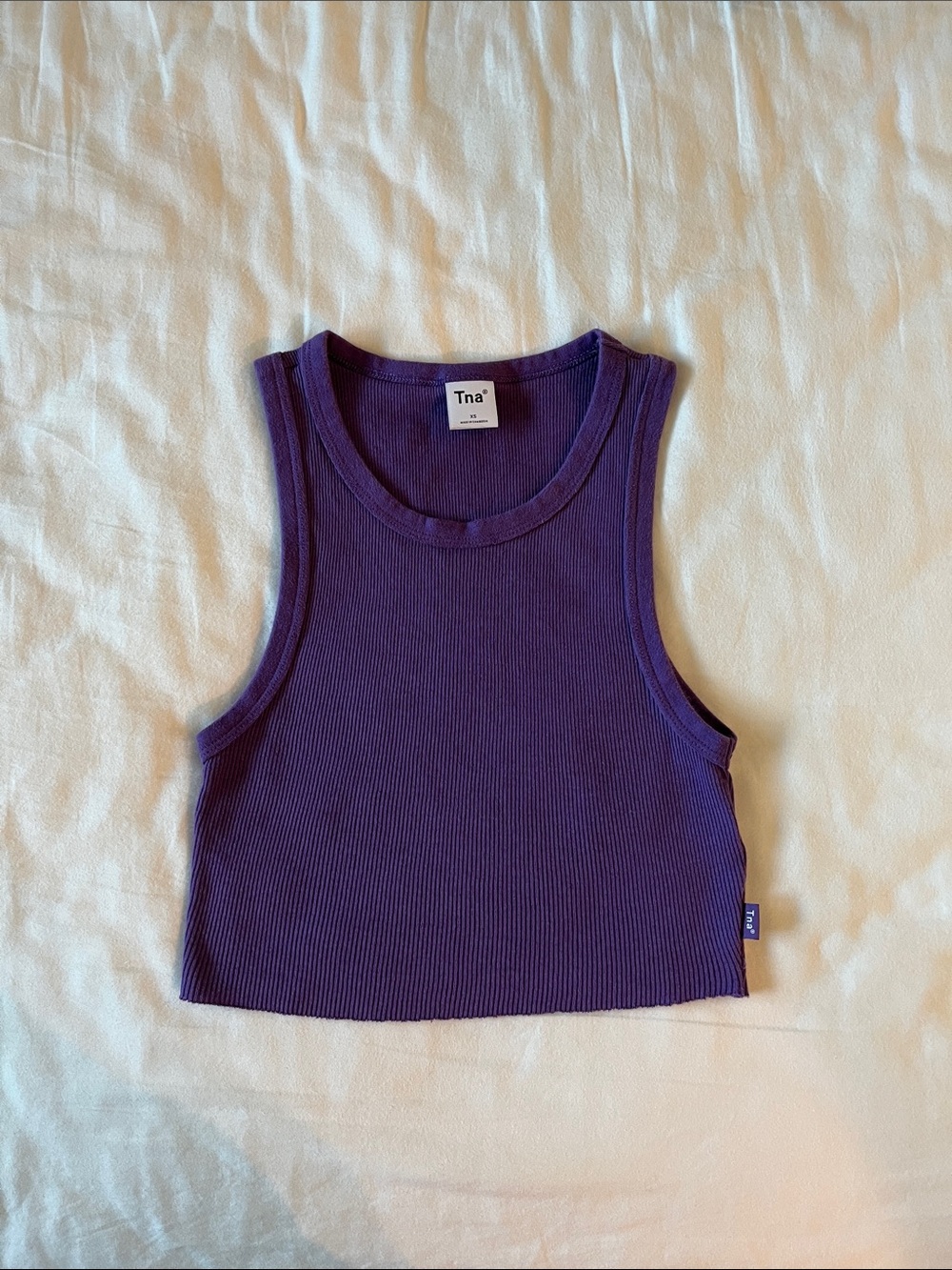 Aritzia TNA Purple Cotton Tank Top
